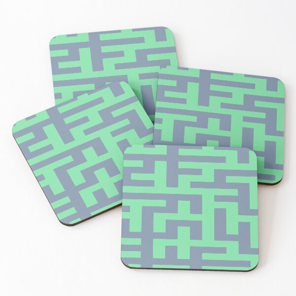Item preview, Maze in Green and Gray designed and sold by KeksWorkroom.