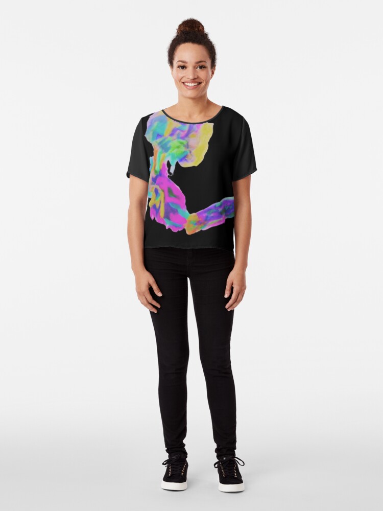 Alternate view of Up In Smoke Chiffon Top