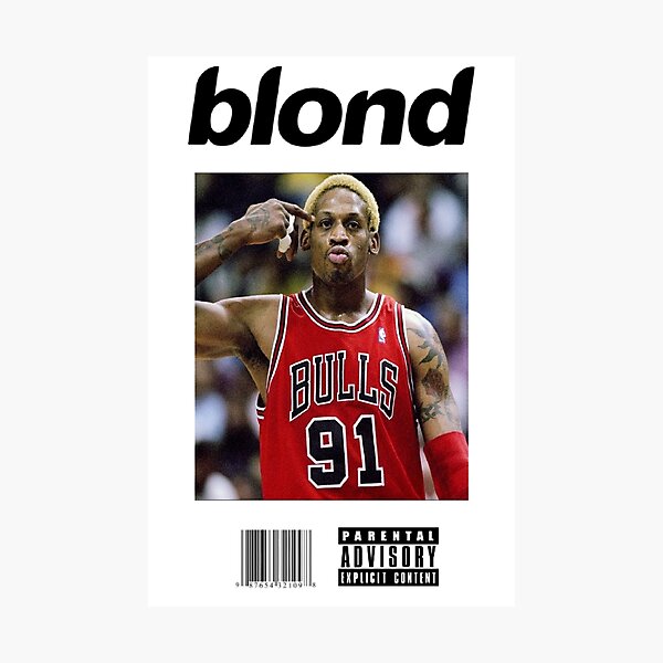 Dennis Rodman Bulls Blonde Cover Art Photographic Print