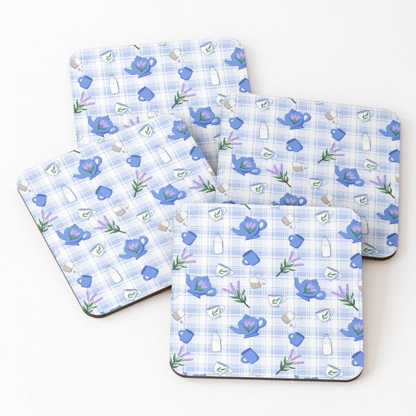 Item preview, Lavender Tea Blue Plaid designed and sold by LahaskaArt.