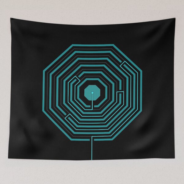 Item preview, Octagonal Maze in shades of Green designed and sold by ShuttleworthArt.