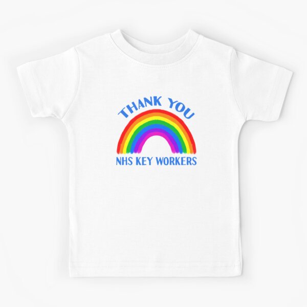 Women NHS Rainbow Colors Print T Shirt Ladies Short Sleeve Top Cotton Tee 