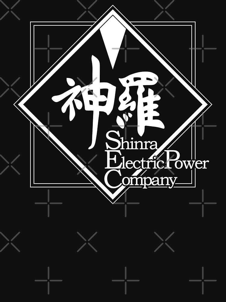 Artwork view, Final Fantasy® VII Remake - Shinra Electric Power Company (Logo) [White] designed and sold by SWISH-Design