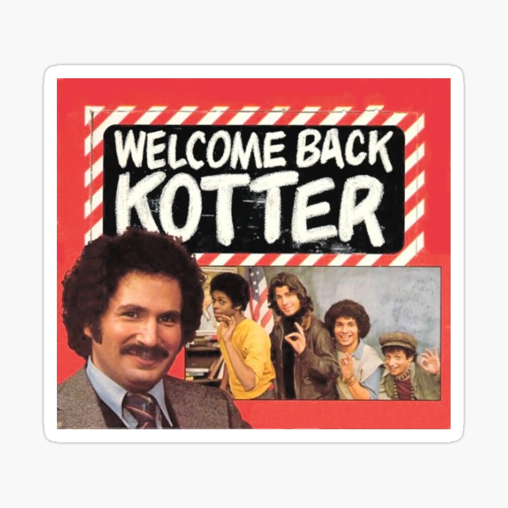 Welcome Back Kotter Cartoon 70's John Travolta Bumper Sticker or Fridge Magnet 
