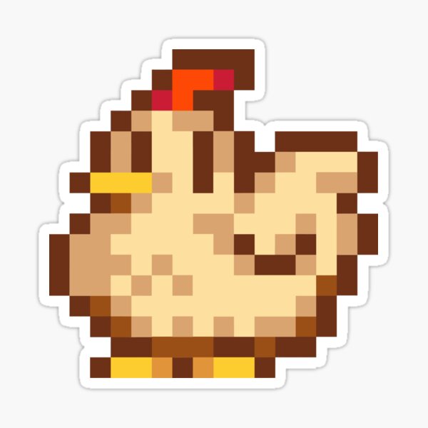 White Chicken Stardew Valley Sticker For Sale By Claired2022 Redbubble   St,small,507x507 Pad,600x600,f8f8f8 