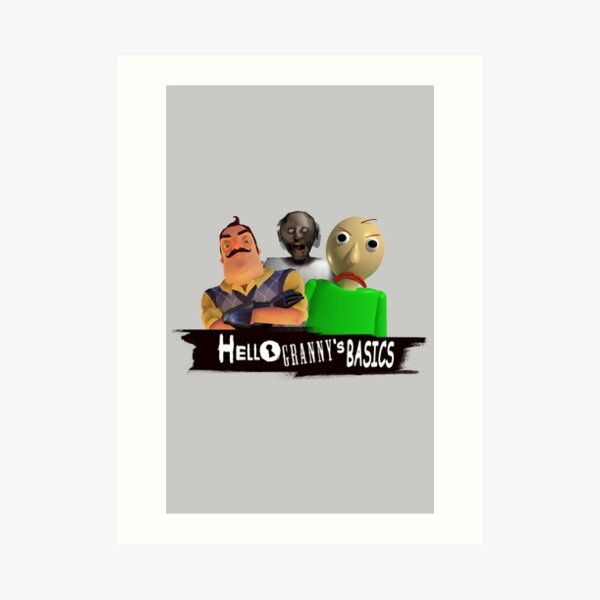 Baldi Wall Art Redbubble - youtube roblox granny baldi basics easter egg