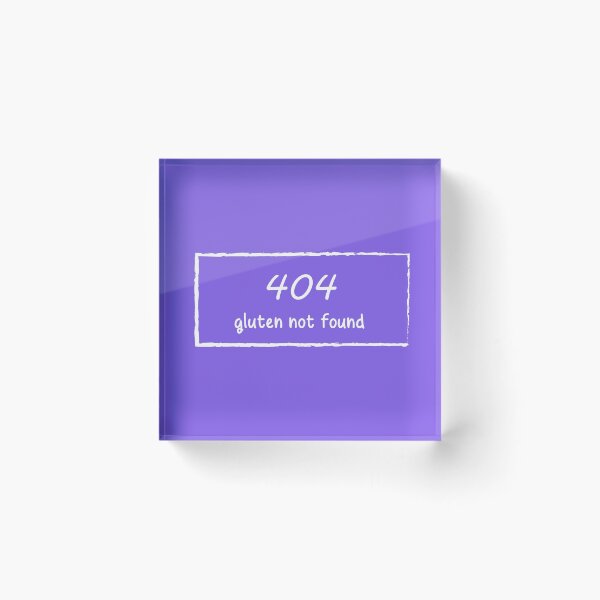 Item preview, 404 gluten not found - blank designed and sold by TheSpecialDiet.