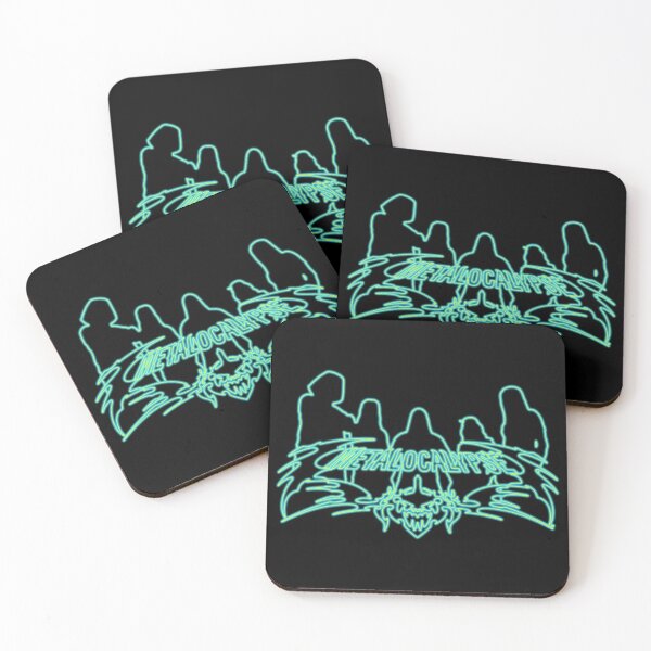 Item preview, Poison Mist Neon Sign Metalocalypse Logo with Band Member Silhouette on Black designed and sold by gkillerb.