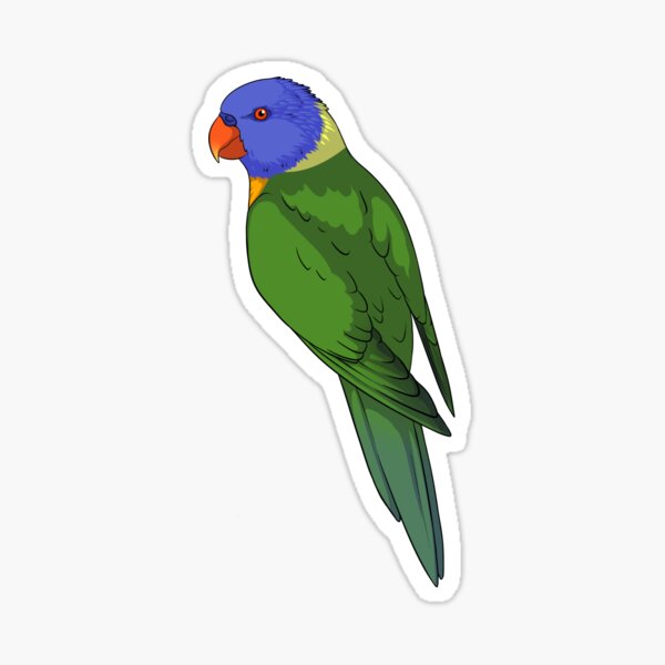 Vista previa del artículo con la obra «Clikey Rainbow Lorikeet», diseñado y vendido por KeesKiwi.