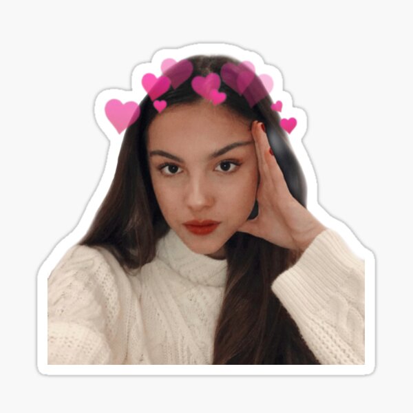 "Olivia Rodrigo with pink hearts !!" Sticker by bwaykt ...