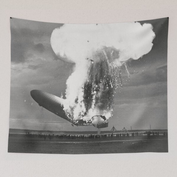 Item preview, Hindenburg Disaster Lakehurst NJ 1936 Photo (side view)  designed and sold by Stephen Chambers / The Pop Art Factory.
