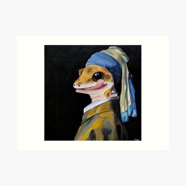"Geck with a Pearl Earring" Art Print