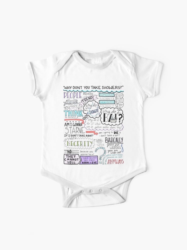 Why Don T You Take Showers Baby One Piece By Anessabyer Redbubble