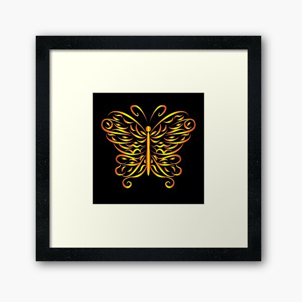 golden butterfly Framed Art Print