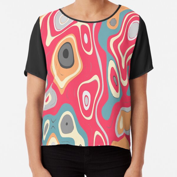 colorful abstract background Chiffon Top