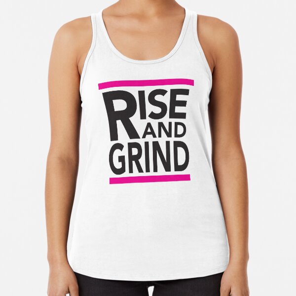 Rise and Grind - RUN DMC - Pink Racerback Tank Top