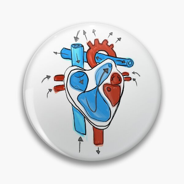 Item preview, Anatomical Heart Doodle designed and sold by The Water Nerd.