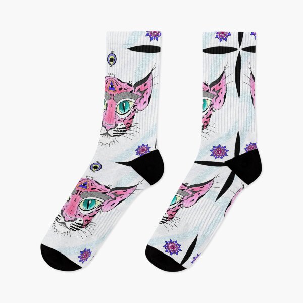 Item preview, Psychedelic Tropical Art - Pink Puss designed and sold by CamBorr.