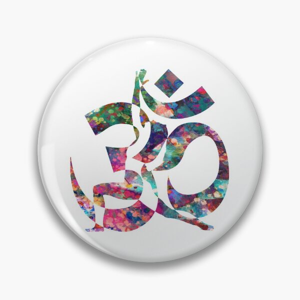 Item preview, Yoga OM and Warrior Pose Colored Pattern designed and sold by dezstudio.