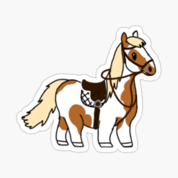 Aperçu de l'œuvre Poney de peinture de dessin animé créée et vendue par Sunflower-Farms.