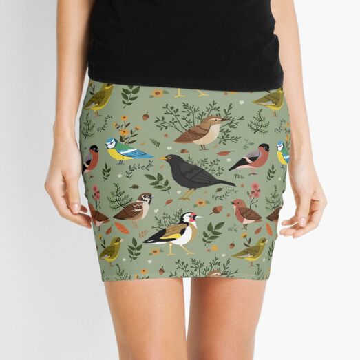 Garden Birds Mini Skirt