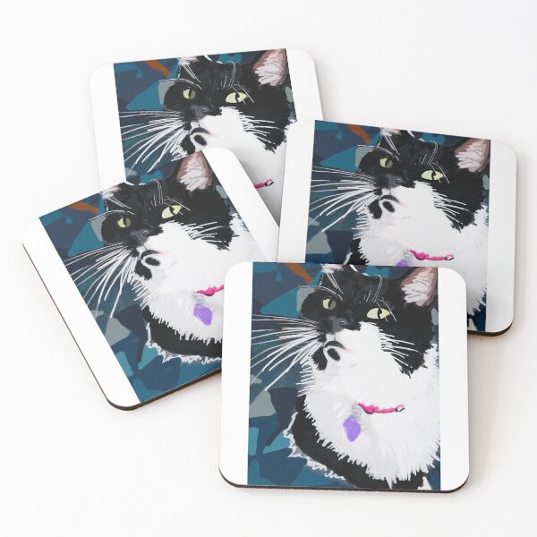 Item preview, black and white cat designed and sold by amatoarts.