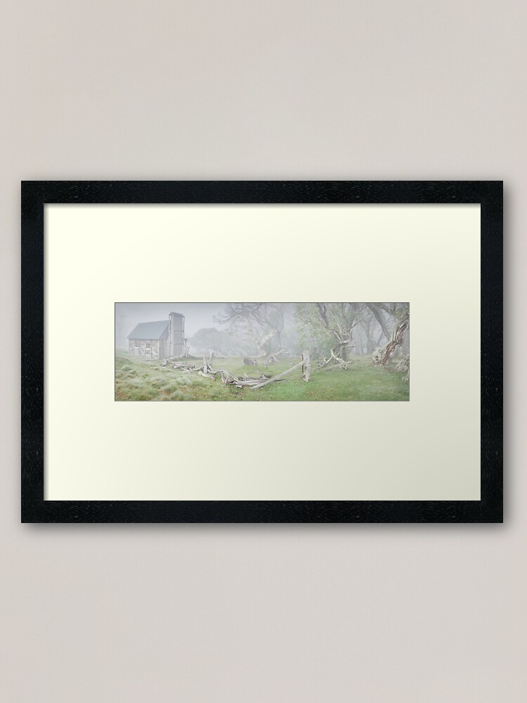 Thumbnail 1 of 7, Framed Art Print, Fitzgeralds Hut, Falls Creek, Victoria, Australia designed and sold by Chockstone.