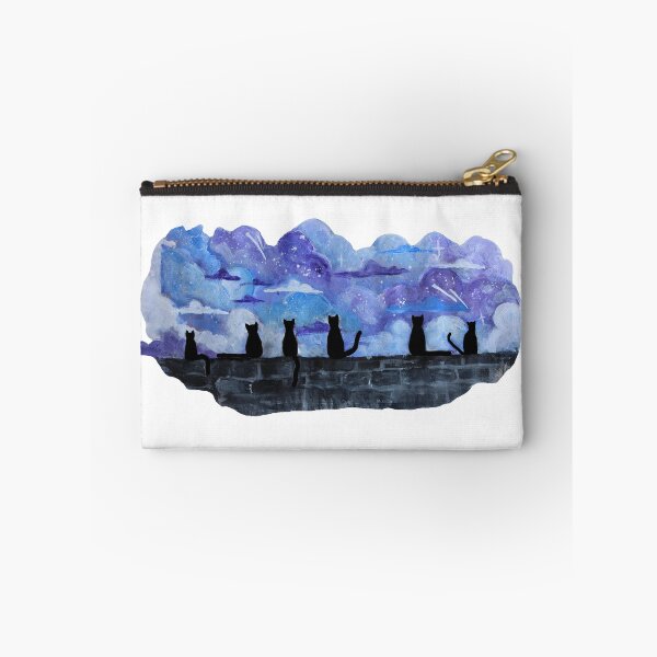 Item preview, Cats sitting on a wall with a galaxy behind them designed and sold by Aimee Green.
