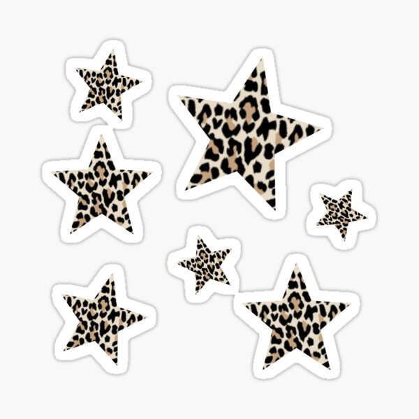 Vista previa del artículo con la obra «pack de estrellas con estampado de leopardo», diseñado y vendido por lex  c.