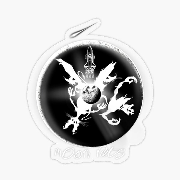 Moon Rats! Stickers from outer space - Design Pack 1 of 6 Transparent Sticker