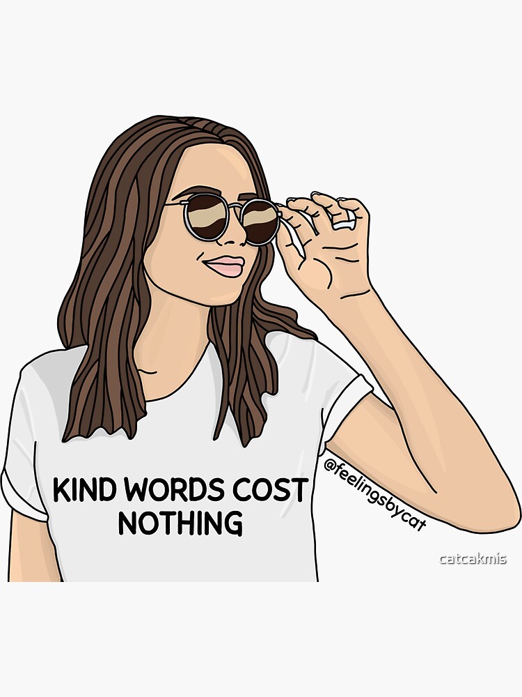 "Kind Words Cost Nothing Jess Conte Sticker" Sticker by catcakmis