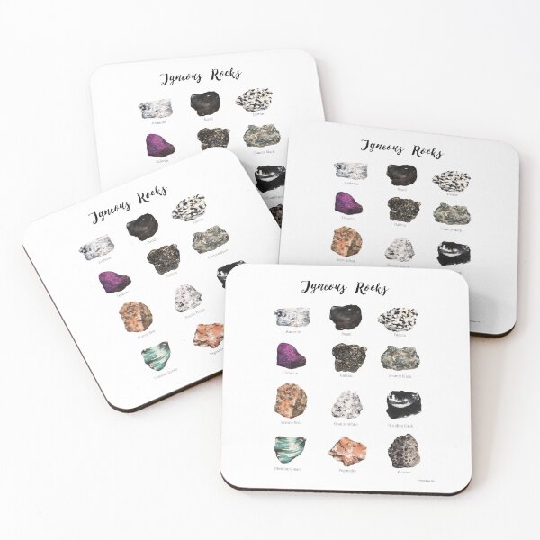 Item preview, Watercolor Volcanic Igneous Rocks designed and sold by Franchesca Cox.