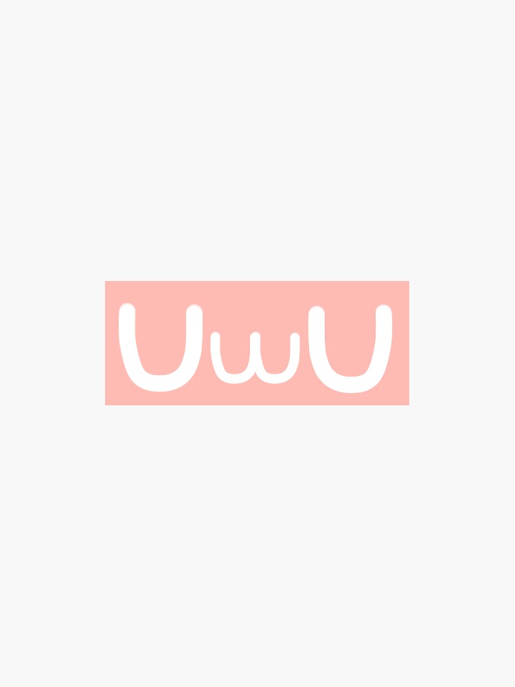 Pastel Pink Uwu Print Sticker By Vandalquack Redbubble