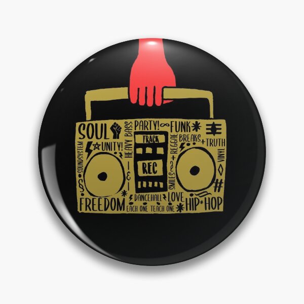 Item preview, Boombox Fanatics - Black, red and mustard print designed and sold by soulbrew.