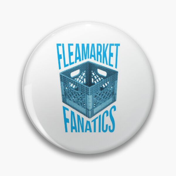 Item preview, Fleamarket Fanatics print - White and cyan - Record digging designed and sold by soulbrew.