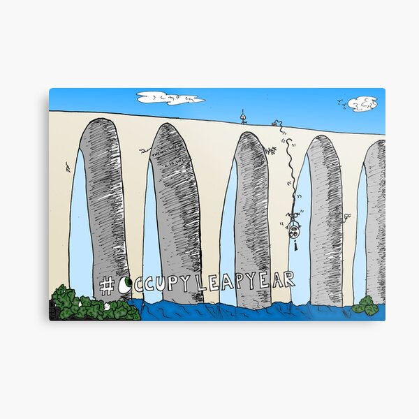 #Occupy Leap Year Day Cartoon Metal Print