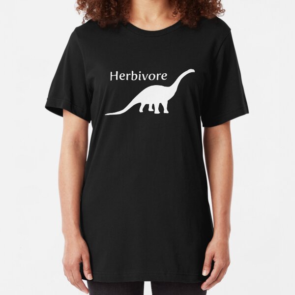 Herbivore Dinosaur White Slim Fit T-Shirt