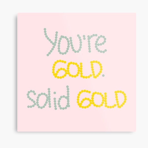 Solid Gold Metal Print