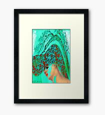 face-Bird woman Framed Print