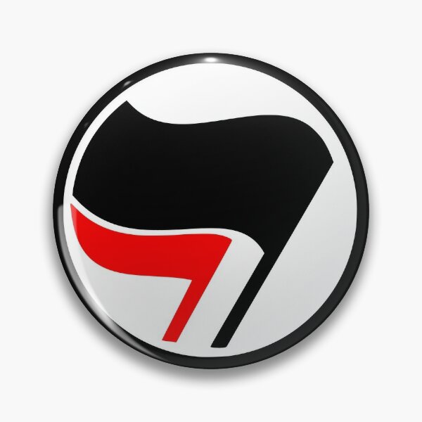 Racist Pins And Buttons Redbubble - antifa pin roblox