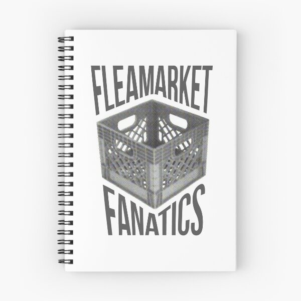 Item preview, Fleamarket Fanatics print - White and charcoal - Record digging designed and sold by soulbrew.