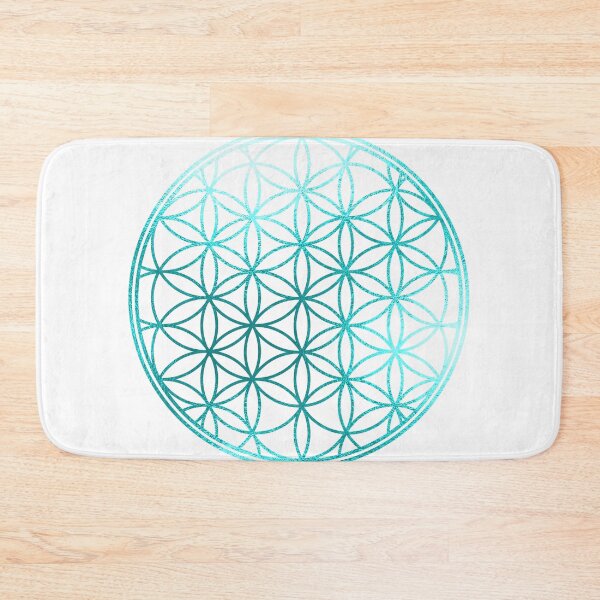 Item preview, Flower of Life, Aqua, Faux Foil  designed and sold by PixDezines.
