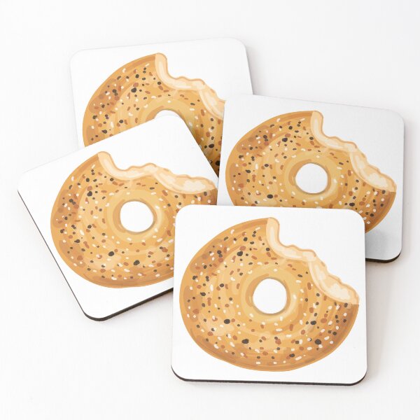 Item preview, Half eaten bagel watercolor designed and sold by SouthPrints.