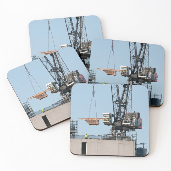 Item preview, Working Construction Crane loading supplies on Multistory Units. January 29, 2020. Part of a series.  designed and sold by sunnypicsoz.