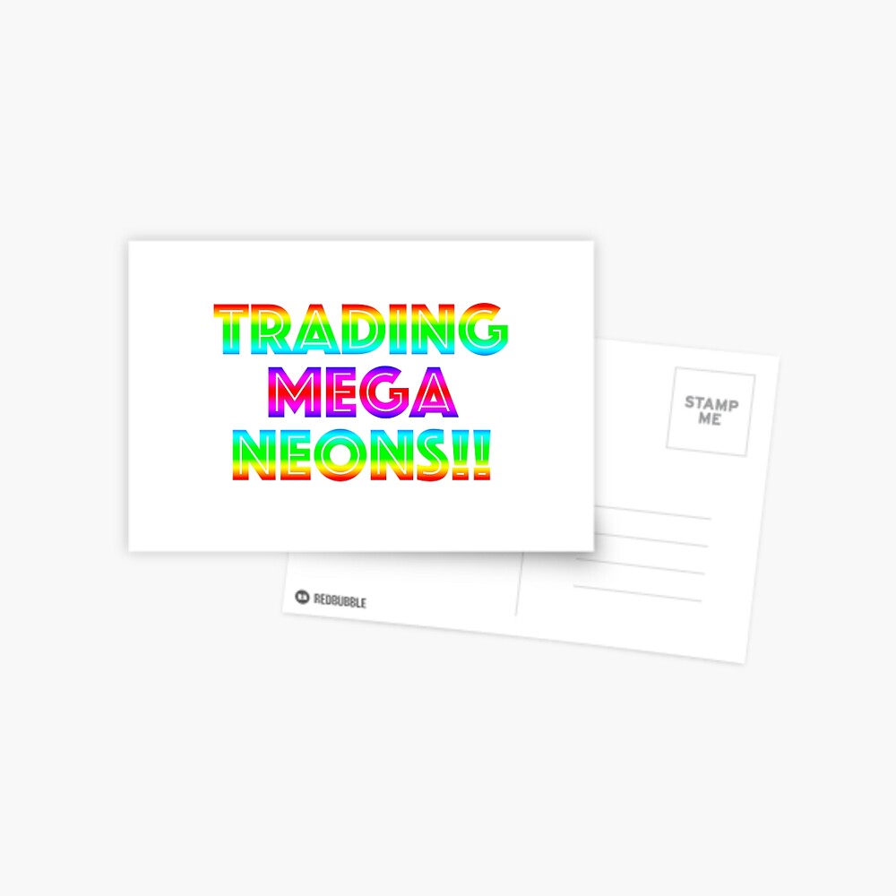 Roblox Trading Mega Neons Adopt Me Greeting Card By T Shirt Designs Redbubble - roblox trading mega neons adopt me red kids t shirt by t shirt designs redbubble