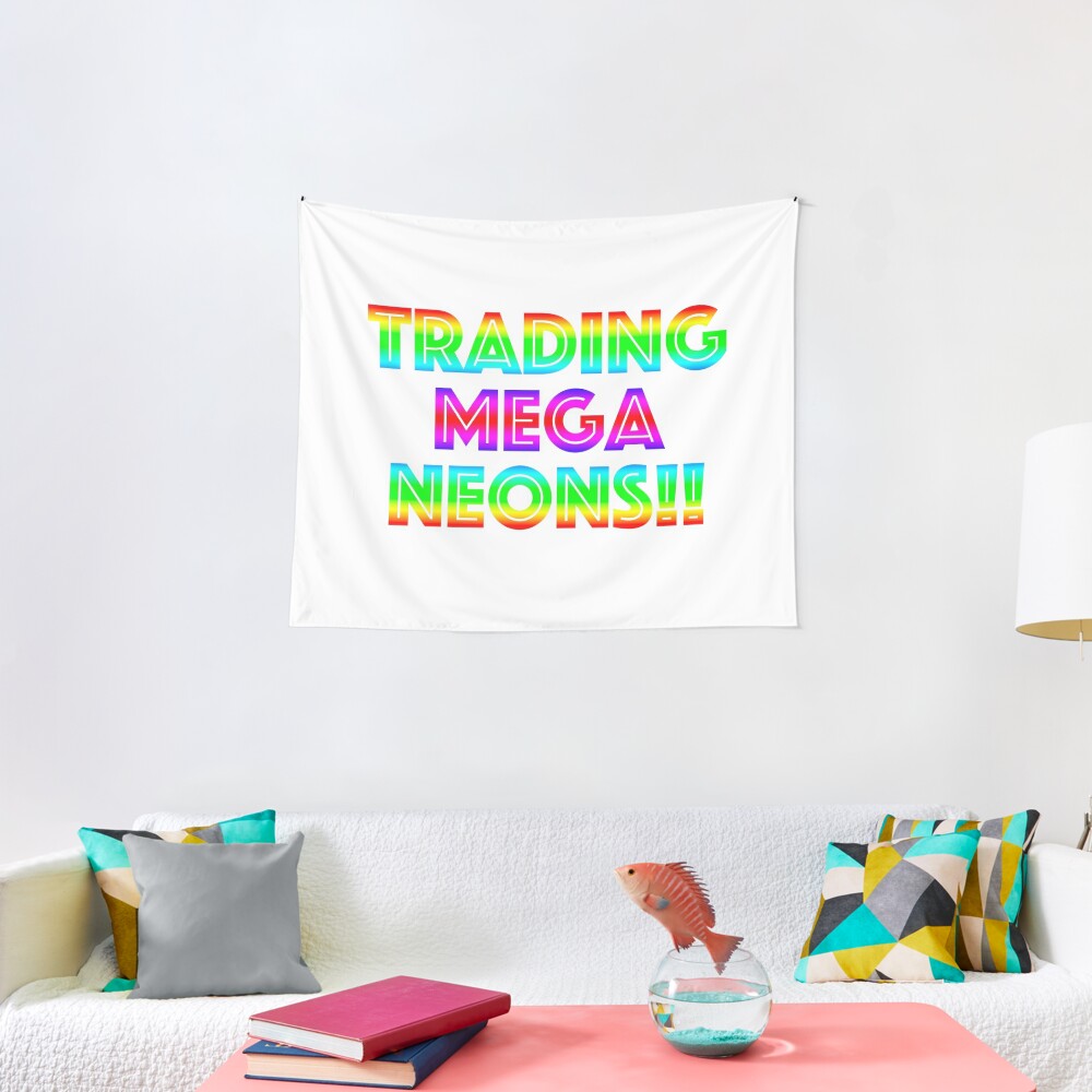 Roblox Trading Mega Neons Adopt Me Tapestry By T Shirt Designs Redbubble - neon mlg strap roblox