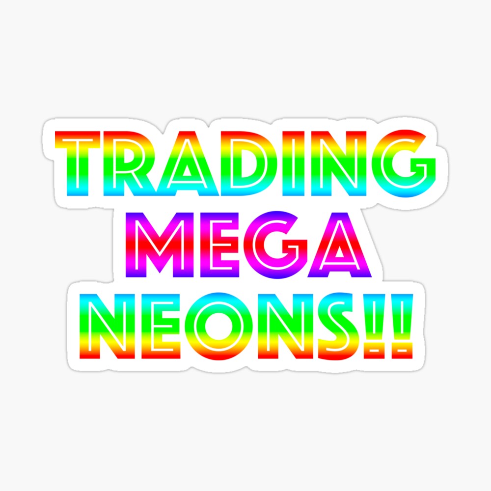 Roblox Trading Mega Neons Adopt Me Greeting Card By T Shirt Designs Redbubble - trading adopt me roblox