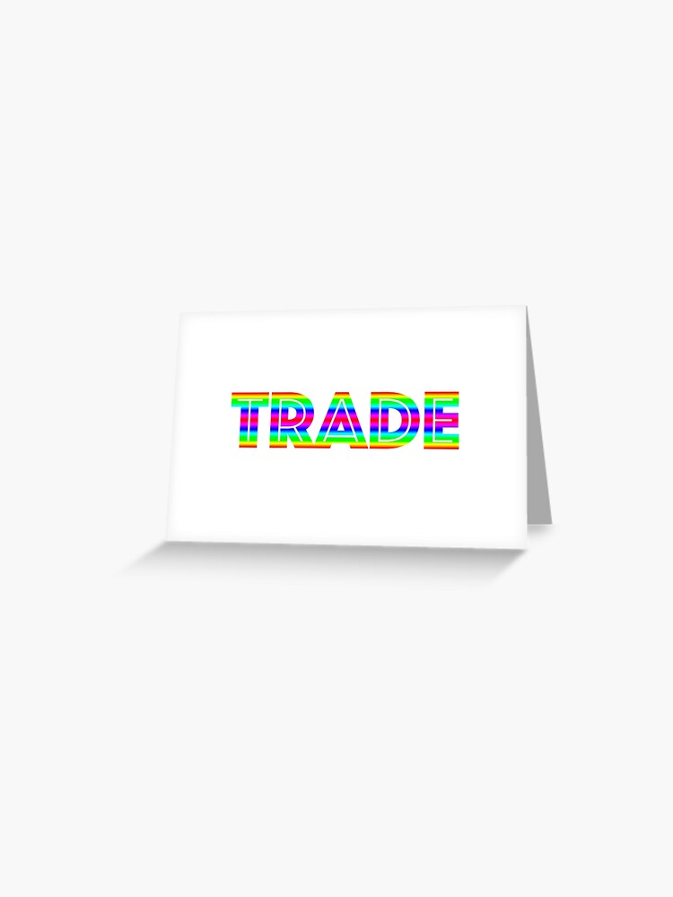 Roblox Trade Mega Neons Adopt Me Greeting Card By T Shirt Designs Redbubble - roblox trade picture logo