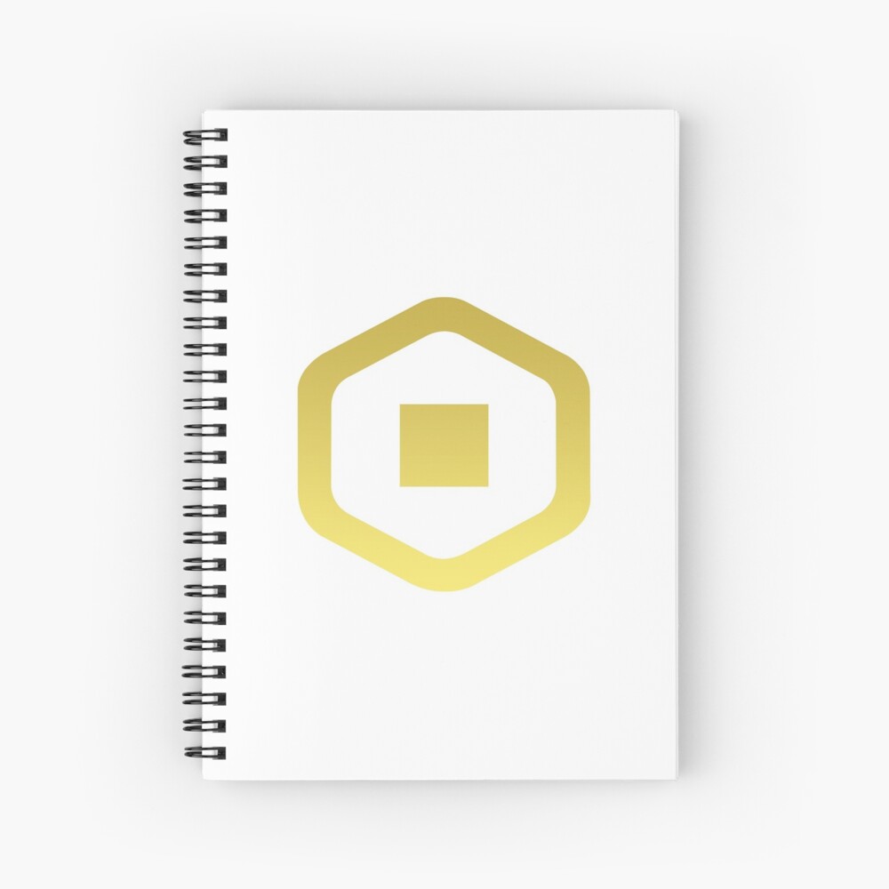 Roblox Robux Adopt Me Spiral Notebook By T Shirt Designs Redbubble - light yellow roblox logo