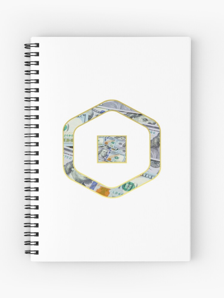 Roblox Robux Adopt Me Dollars Spiral Notebook By T Shirt Designs Redbubble - draw robux roblox